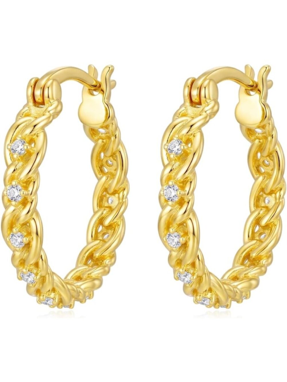 Elegant 14K Gold Plated Huggie Hoop Earrings for Women - Perfect Gift for Her